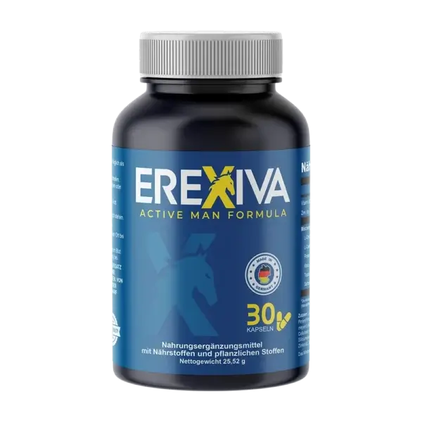 Erexiva Active Man Formula capsule bottle, 30 capsules